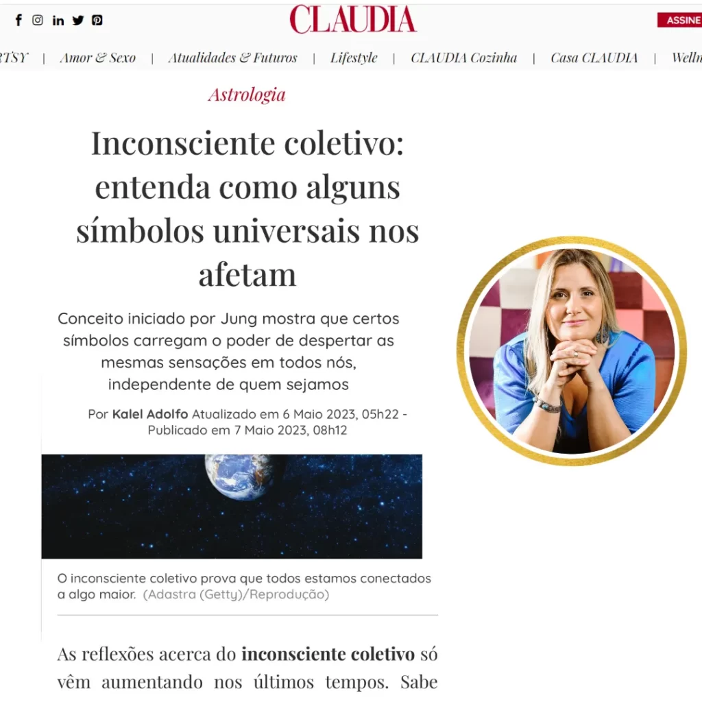 Dra. Cintia Balotta na Revista Claudia: especialista em Terapia Junguiana explica inconsciente coletivo e arquétipos universais
